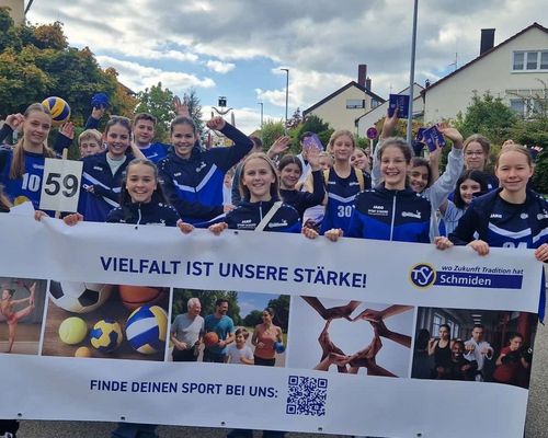 Unsere Volleyballabteilung beim Fellbacher Herbstumzug
